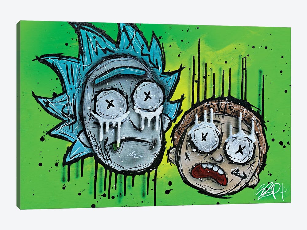 Rick Morty by Brian Garcia 1-piece Canvas Art Print