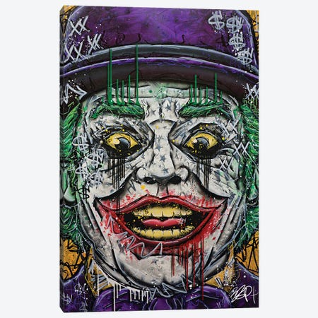 The Joker Canvas Print #BGC92} by Brian Garcia Canvas Artwork