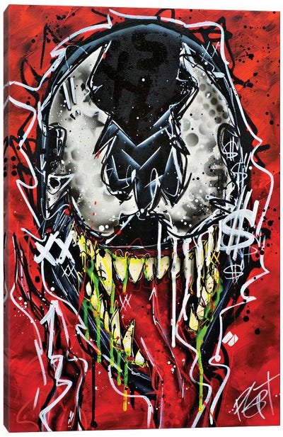 Venom Canvas Art Print - Comic Book Character Art