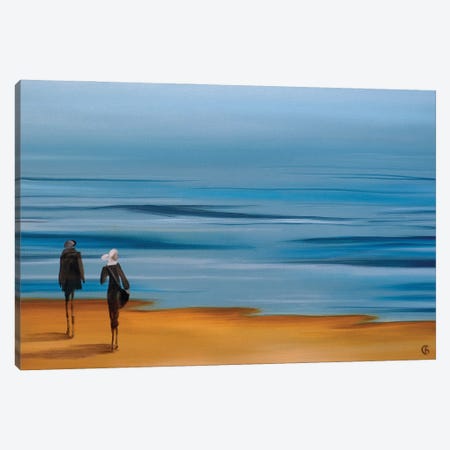 Couple By The Sea Canvas Print #BGD22} by Svetlana Bagdasaryan Canvas Wall Art