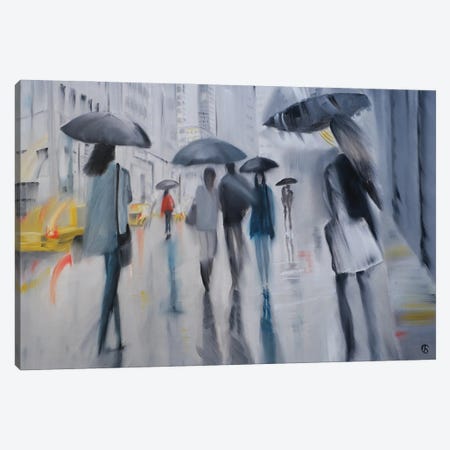 Rain In New York Canvas Print #BGD2} by Svetlana Bagdasaryan Canvas Art Print