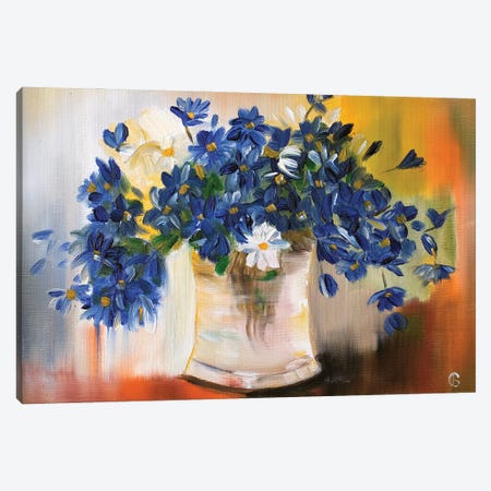 Blue Flowers Canvas Print #BGD32} by Svetlana Bagdasaryan Canvas Print