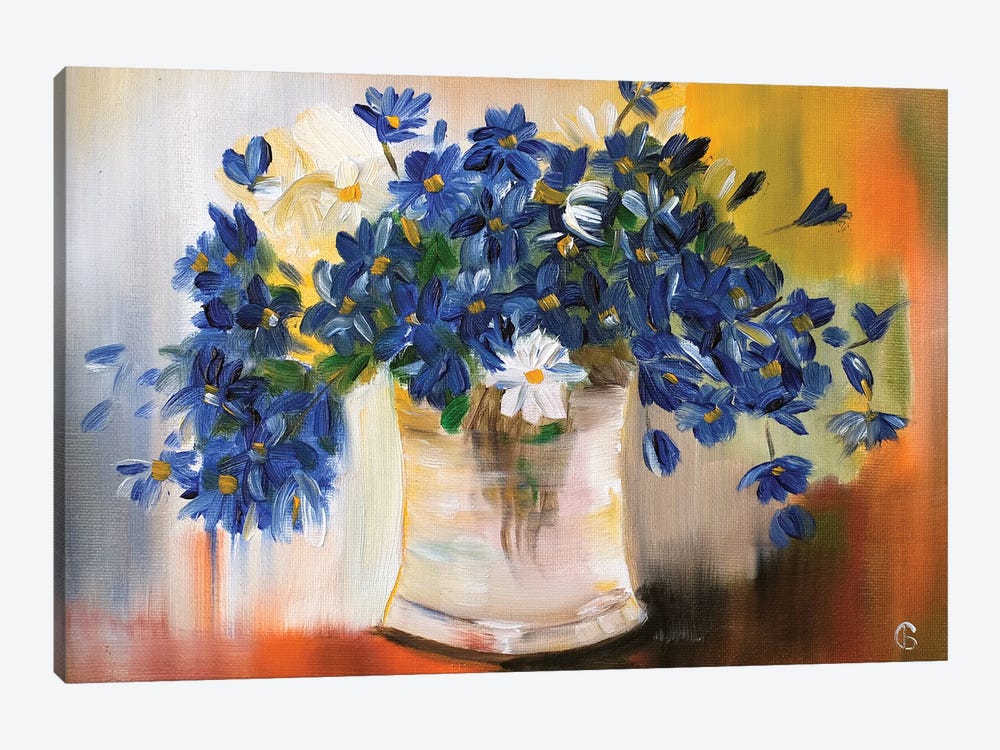 Blue Flowers by Svetlana Bagdasaryan 1-piece Canvas Wall Art