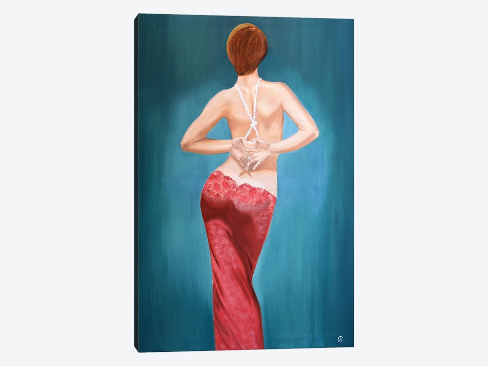 Woman With The Pearls by Svetlana Bagdasaryan 1-piece Canvas Print
