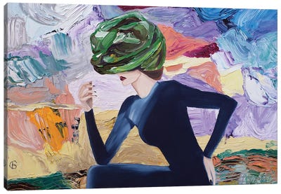 Woman With A Hat Canvas Art Print - Svetlana Bagdasaryan