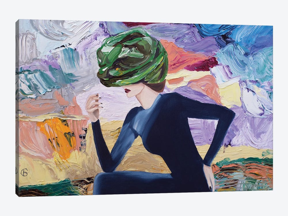 Woman With A Hat by Svetlana Bagdasaryan 1-piece Canvas Print