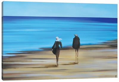 Beach Canvas Art Print - Blending In