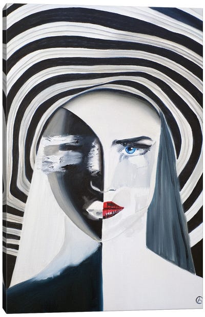 Two Faces Of A Woman Canvas Art Print - Svetlana Bagdasaryan