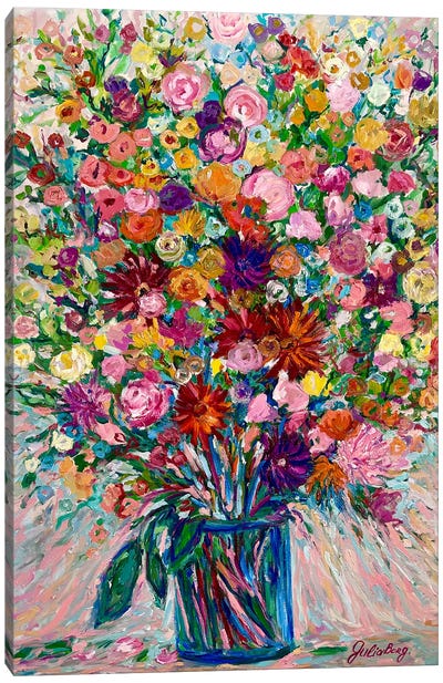 Flower Garden Canvas Art Print - Botanical Still Life