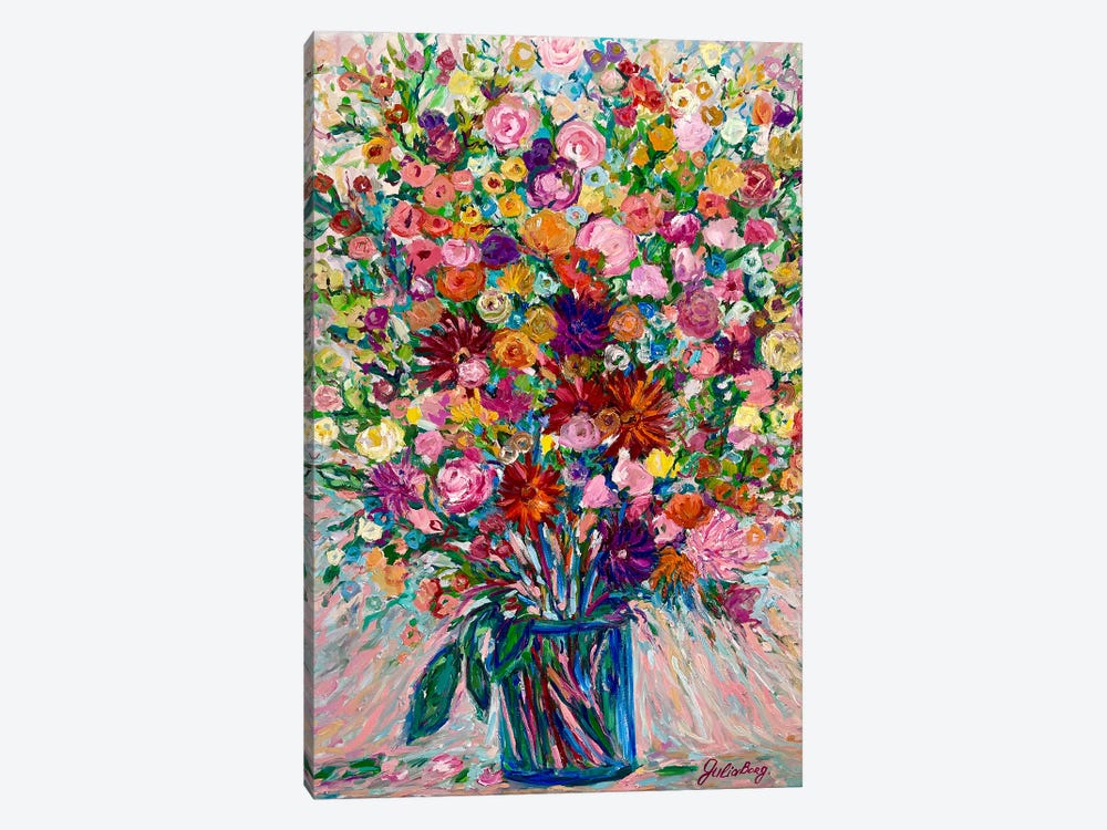 Flower Garden by Julia Borg 1-piece Canvas Art Print