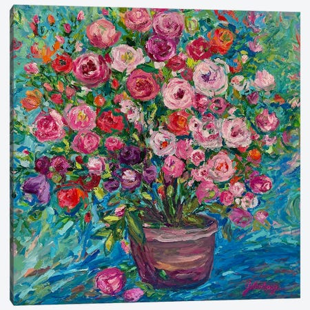 Admiration For Roses Canvas Print #BGJ1} by Julia Borg Art Print