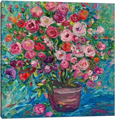 Admiration For Roses Canvas Art Print - Julia Borg