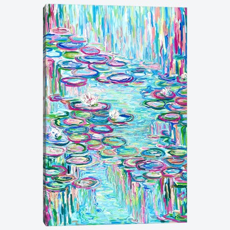 Rain On The Lake Canvas Print #BGJ30} by Julia Borg Canvas Art Print