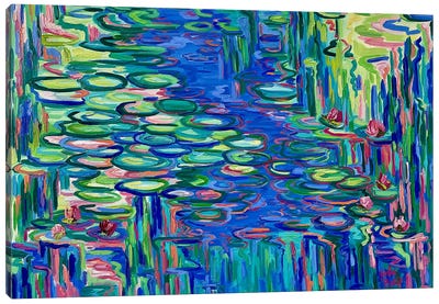 Reflection Of Spring Canvas Art Print - Pond Art