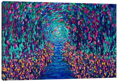 Serenity Of The Nigth Canvas Art Print - Trail, Path & Road Art