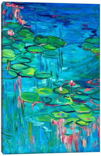 Spring Blossom Canvas Art Print - Pond Art