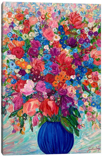 Summer Bouquet Canvas Art Print - Botanical Still Life