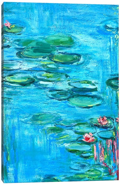 Summer Pond Canvas Art Print - Pond Art