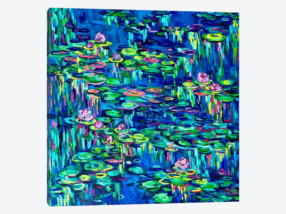 Water Lily Raindrops by Julia Borg 1-piece Art Print