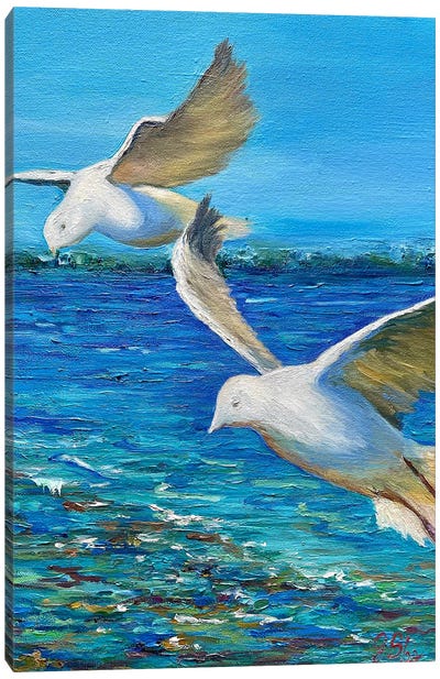 We Canvas Art Print - Gull & Seagull Art