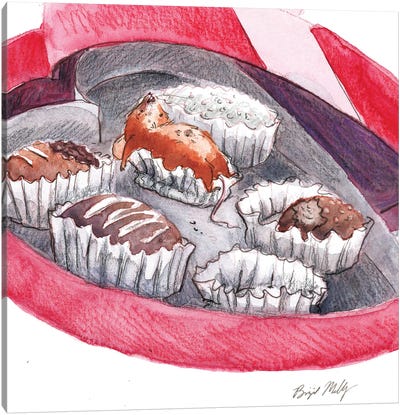 Mouse In Food Coma Canvas Art Print - Brigid Malloy