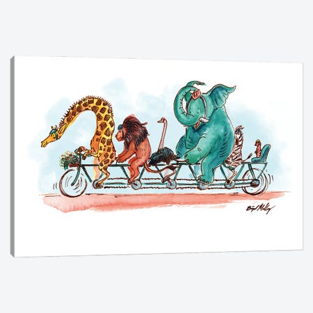 Zoo Bike Canvas Print #BGM21} by Brigid Malloy Art Print