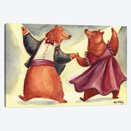 Waltzing Bears Canvas Print #BGM4} by Brigid Malloy Canvas Art Print