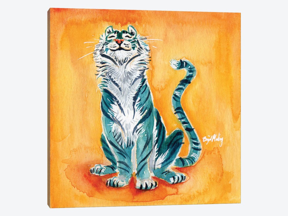 Blue Tiger by Brigid Malloy 1-piece Canvas Print