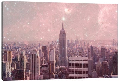 Stardust Covering New York Canvas Art Print - Night Sky Art