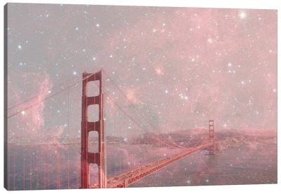 Stardust Covering San Francisco Canvas Art Print - Golden Gate Bridge