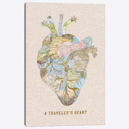 A Traveler's Heart II Canvas Print #BGR2} by Bianca Green Canvas Artwork