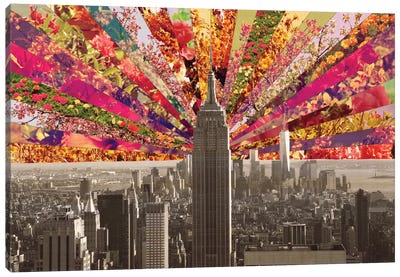 Blooming New York Canvas Art Print - Colors of the Sunset