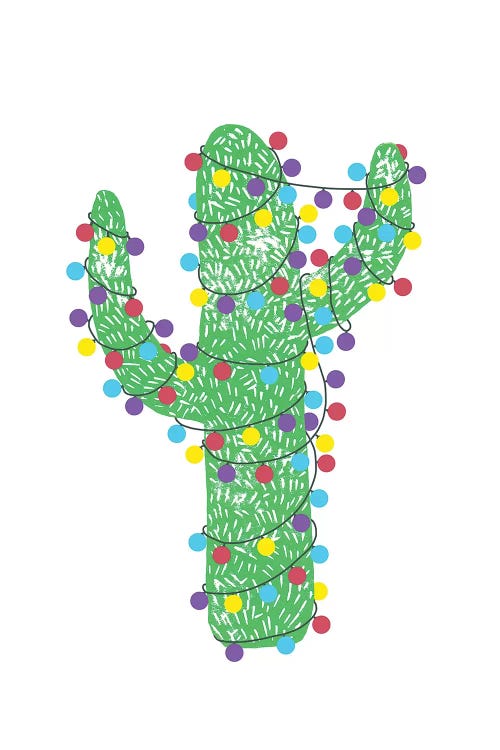 Festive Cactus by Bianca Green wall art