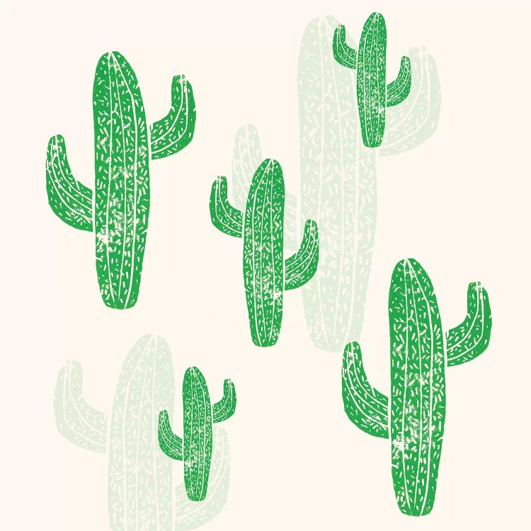 Linocut Cacti