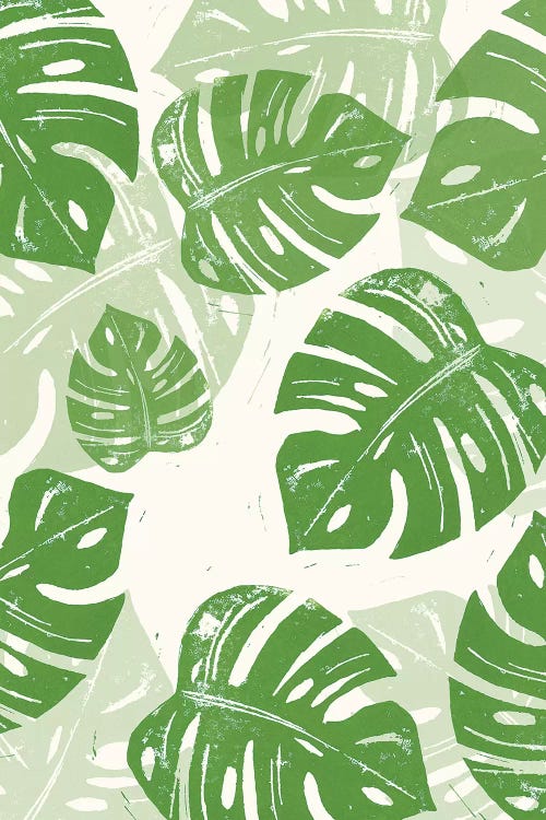 Linocut Monstera by Bianca Green wall art