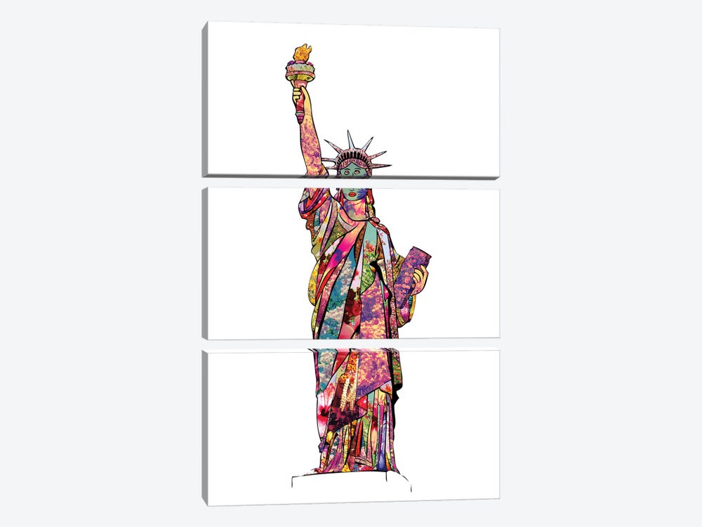 Statue Of Liberty by Bianca Green 3-piece Canvas Print