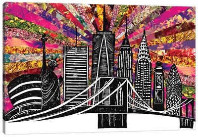 Blooming New York II Canvas Art Print - New York City Skylines