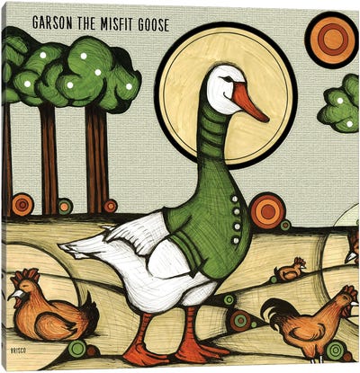 Garson The Misfit Goose Canvas Art Print - Bridgett Scott
