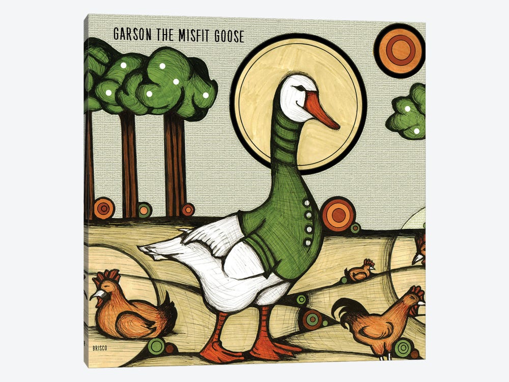 Garson The Misfit Goose by Bridgett Scott 1-piece Canvas Artwork
