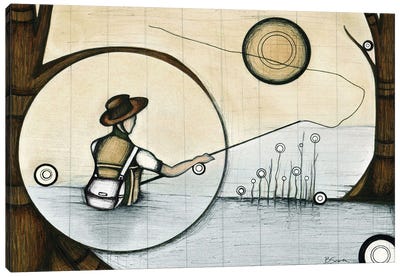 Solitude Canvas Art Print - Fishing Art