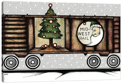 The Christmas Train Canvas Art Print