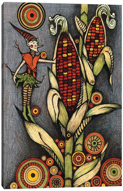 The Corn Sprite Canvas Art Print - Bridgett Scott