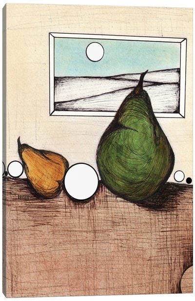 An Unlikely Pear Canvas Art Print - Pear Art