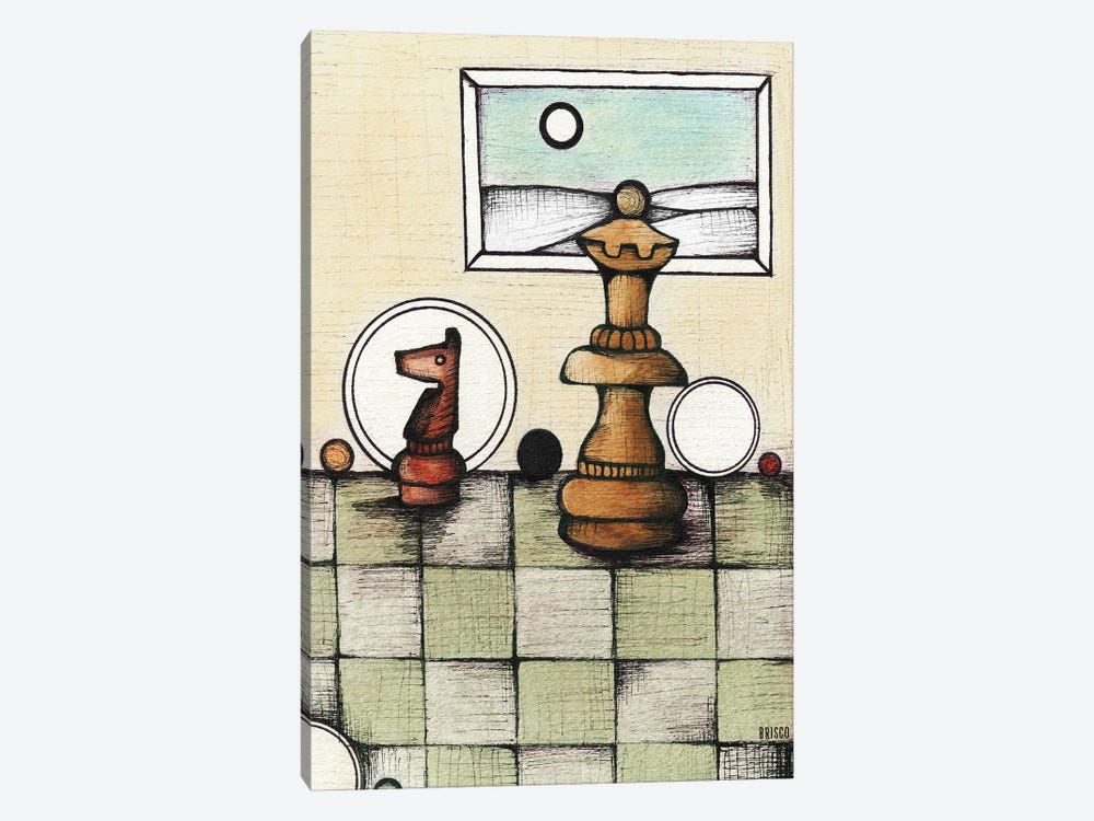 Chess Mates by Bridgett Scott 1-piece Canvas Artwork