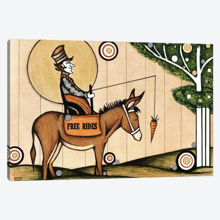 Donkey Rides Canvas Print #BGT7} by Bridgett Scott Canvas Print