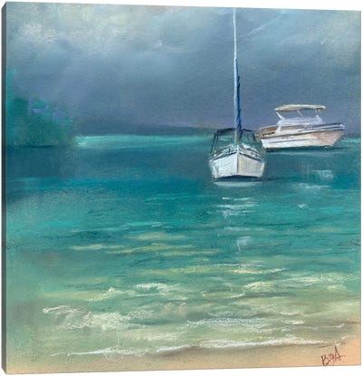 Two Boats Canvas Art Print - Anna Bogushevskaya