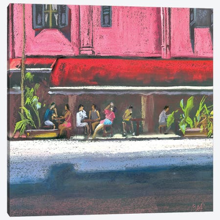 Pink Singapore Canvas Print #BGV22} by Anna Bogushevskaya Canvas Wall Art