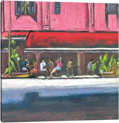 Pink Singapore Canvas Art Print - Anna Bogushevskaya