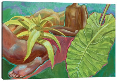 Human And Plants Canvas Art Print - Celery