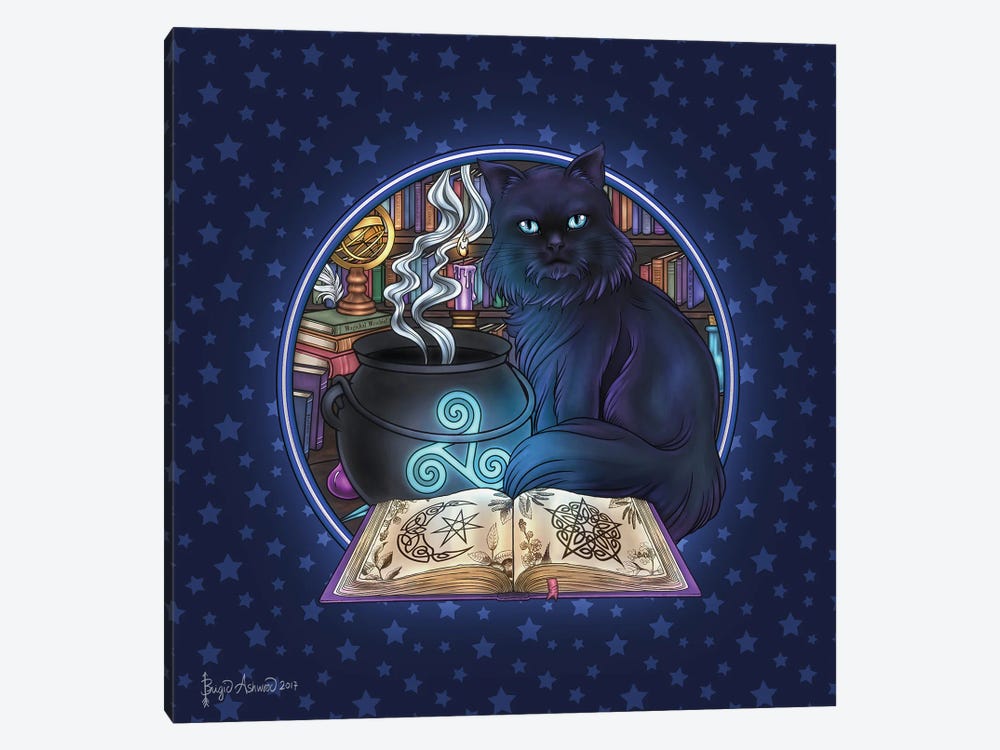 Black Cat Magick by Brigid Ashwood 1-piece Canvas Art